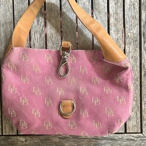 Dooney & Bourke Pink and Tan Shoulder Bag